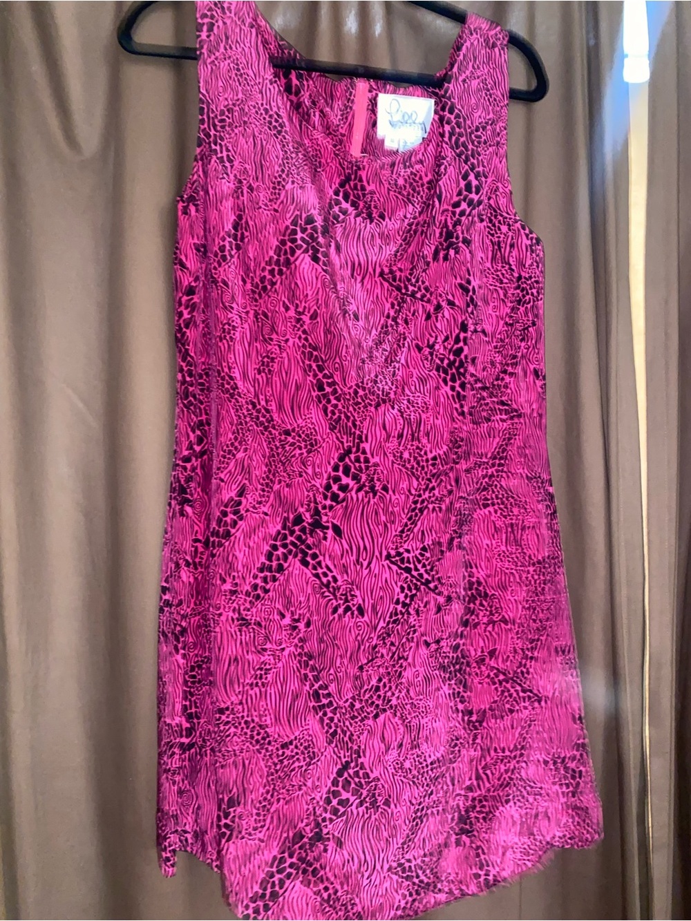 Lilly Pulitzer Sleeveless Fuchsia Patterned Shift Dress VINTAGE